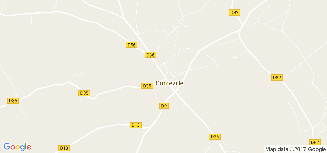 map de la ville de Conteville