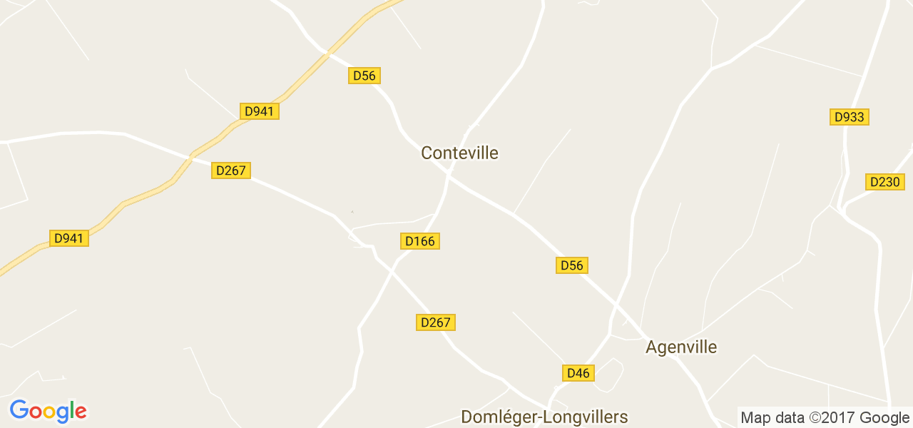 map de la ville de Conteville