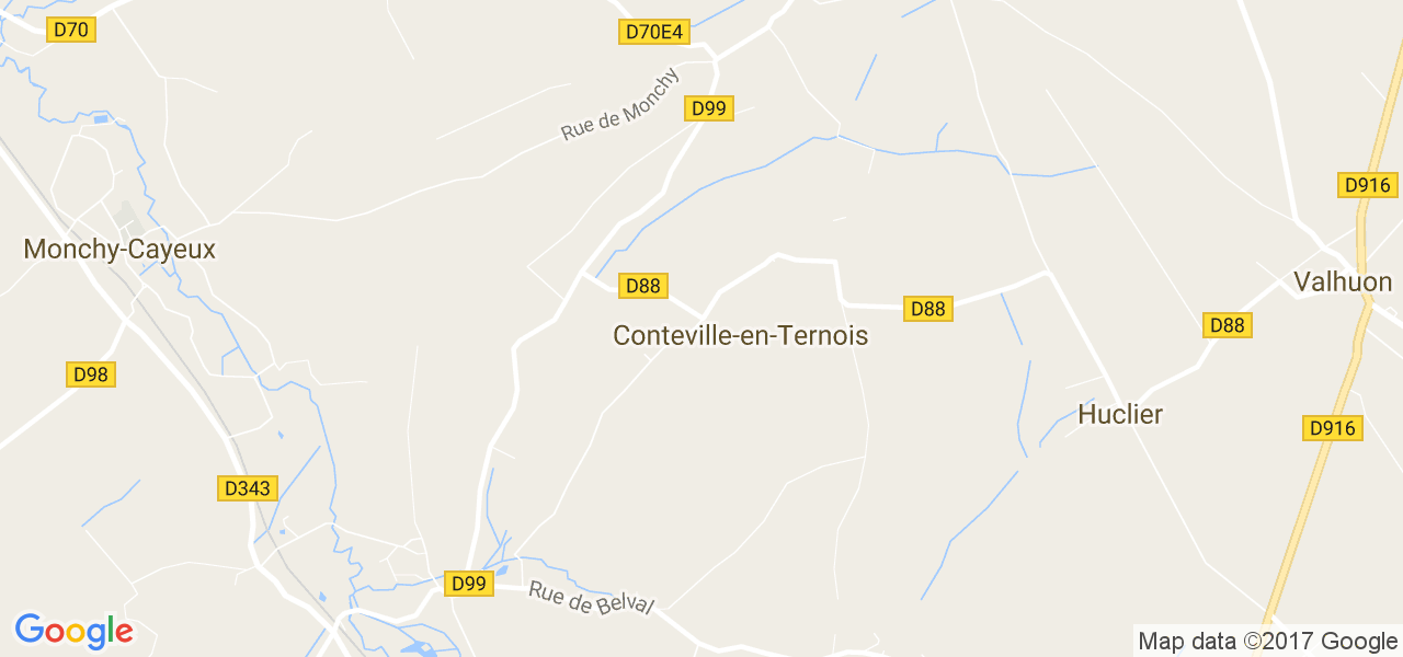 map de la ville de Conteville-en-Ternois