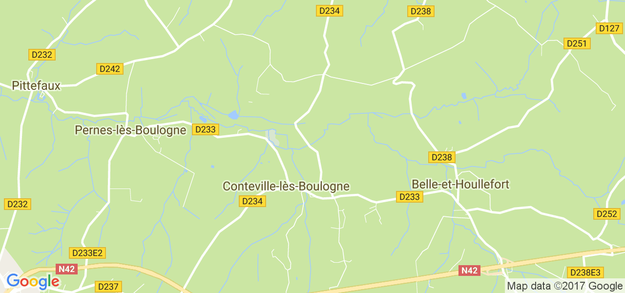 map de la ville de Conteville-lès-Boulogne