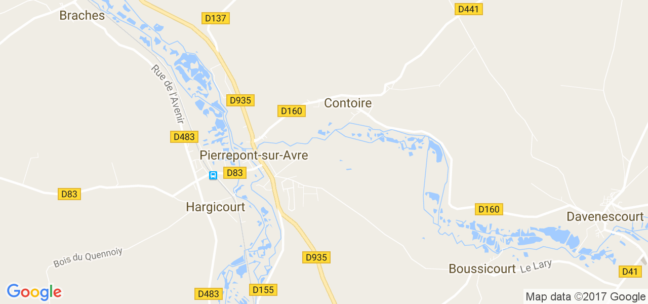 map de la ville de Contoire