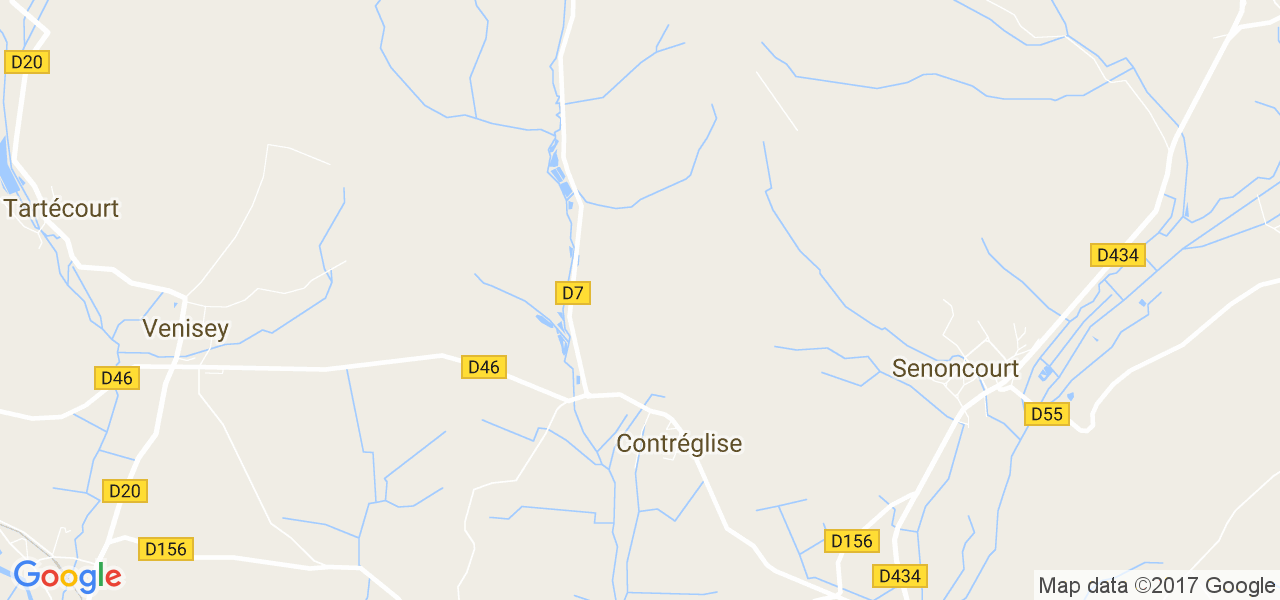 map de la ville de Contréglise