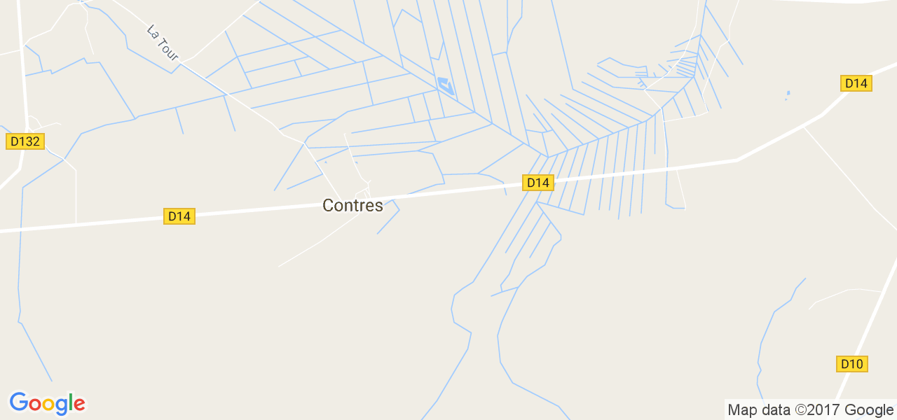 map de la ville de Contres