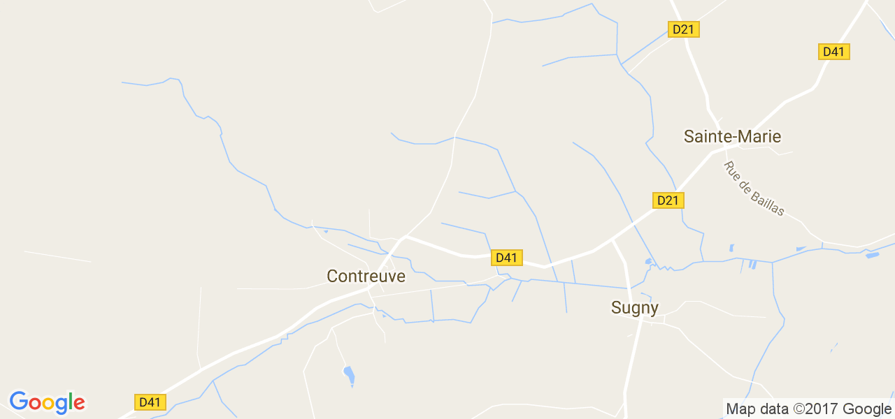 map de la ville de Contreuve