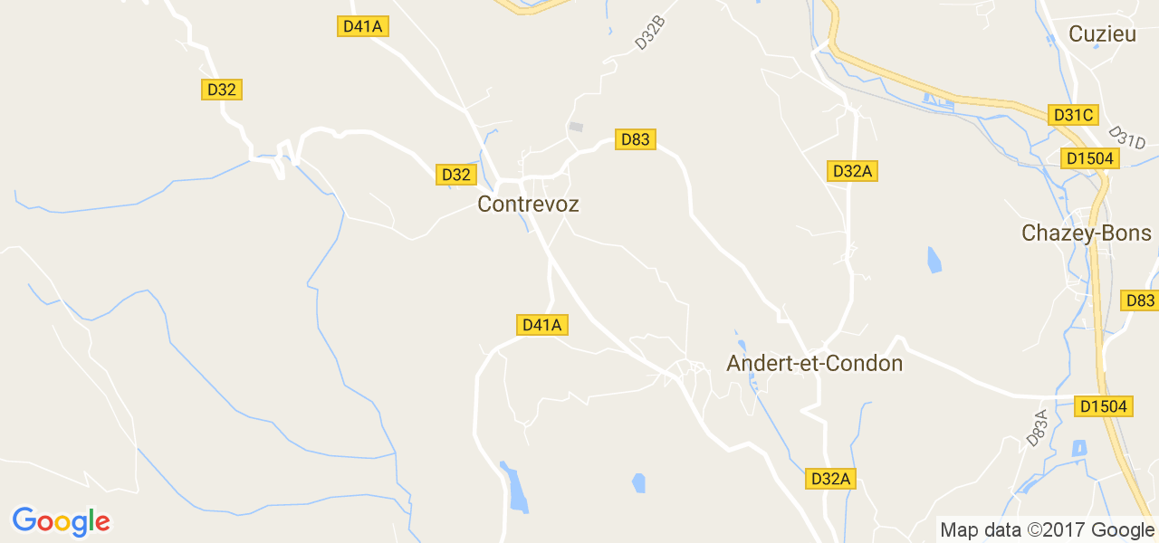 map de la ville de Contrevoz