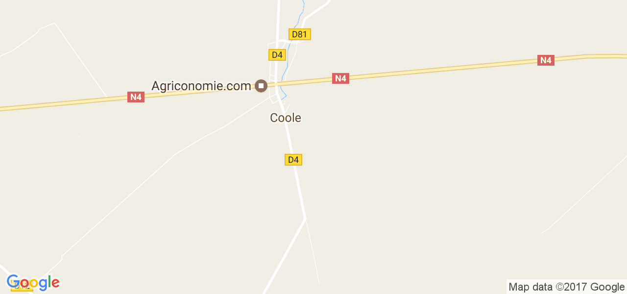 map de la ville de Coole