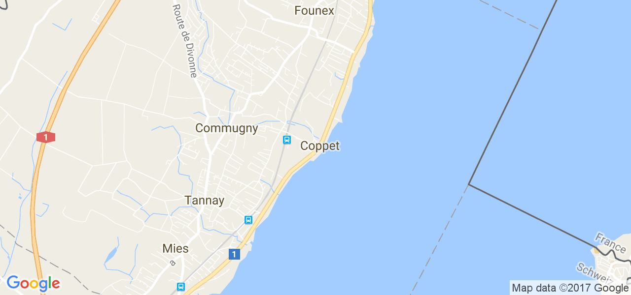 map de la ville de Coppet