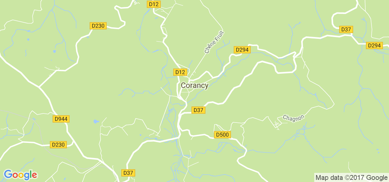 map de la ville de Corancy