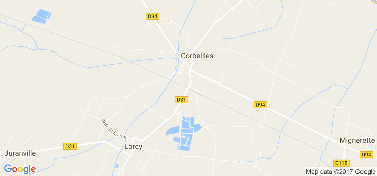 map de la ville de Corbeilles