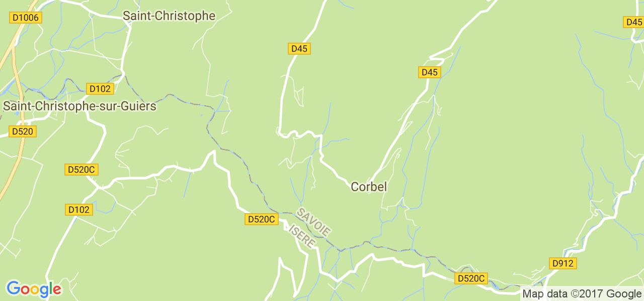 map de la ville de Corbel