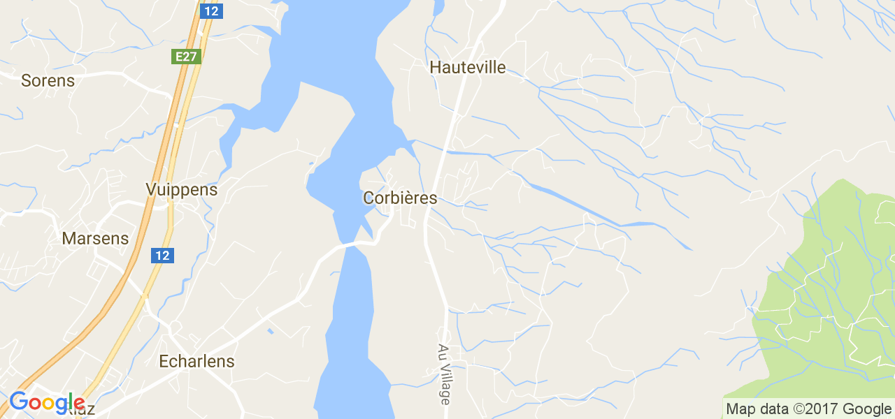 map de la ville de Corbières