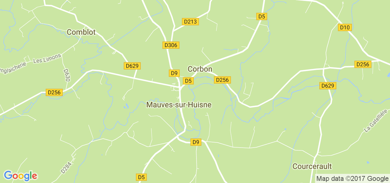 map de la ville de Corbon