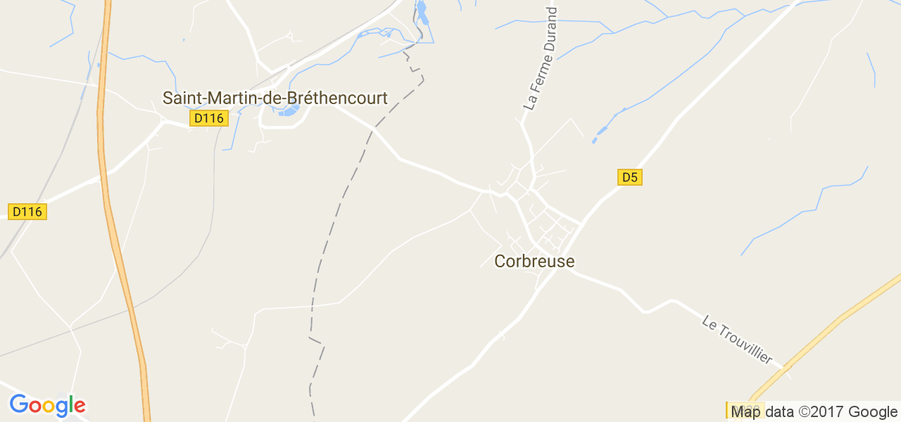 map de la ville de Corbreuse