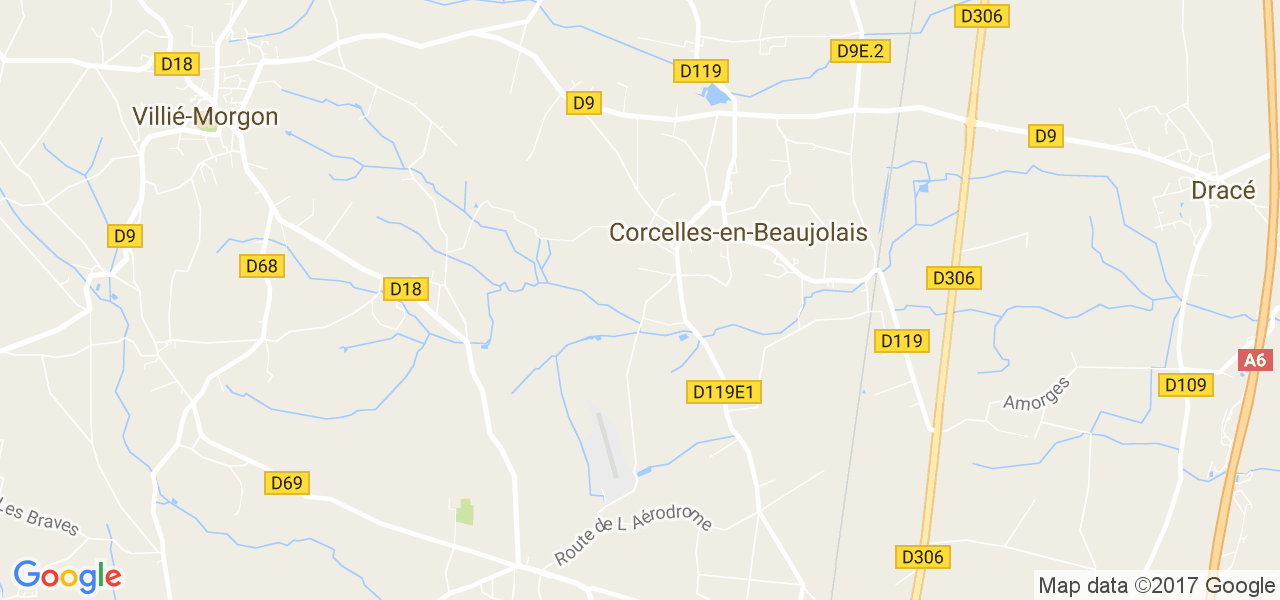 map de la ville de Corcelles-en-Beaujolais