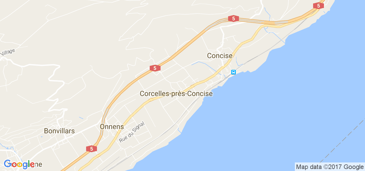 map de la ville de Corcelles-près-Concise