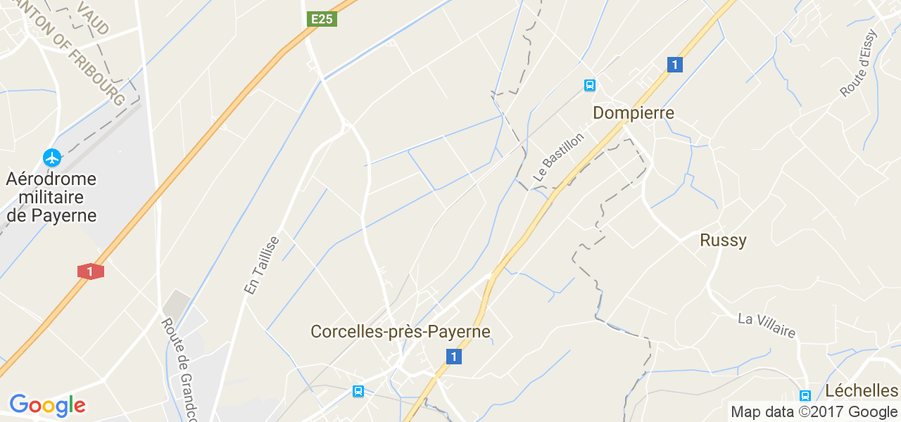 map de la ville de Corcelles-près-Payerne