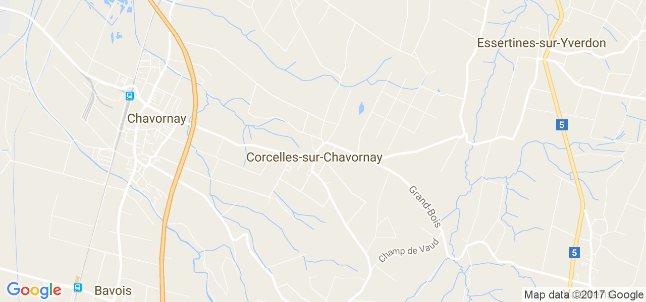 map de la ville de Corcelles-sur-Chavornay