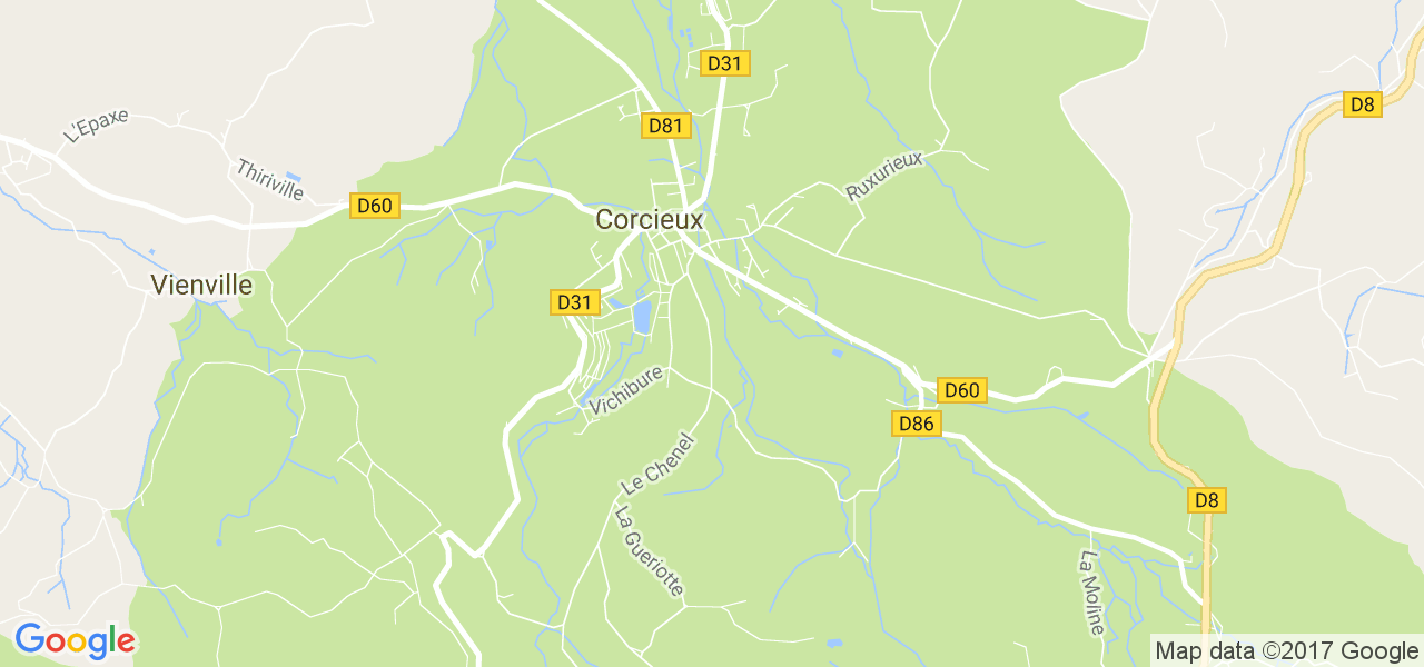 map de la ville de Corcieux