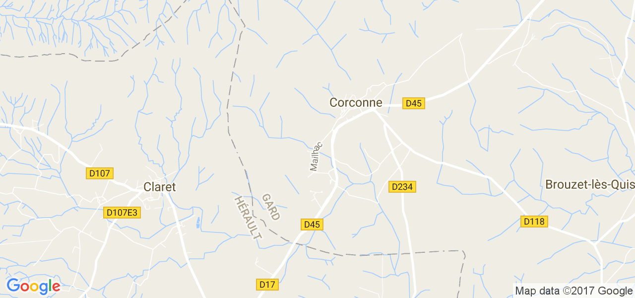 map de la ville de Corconne