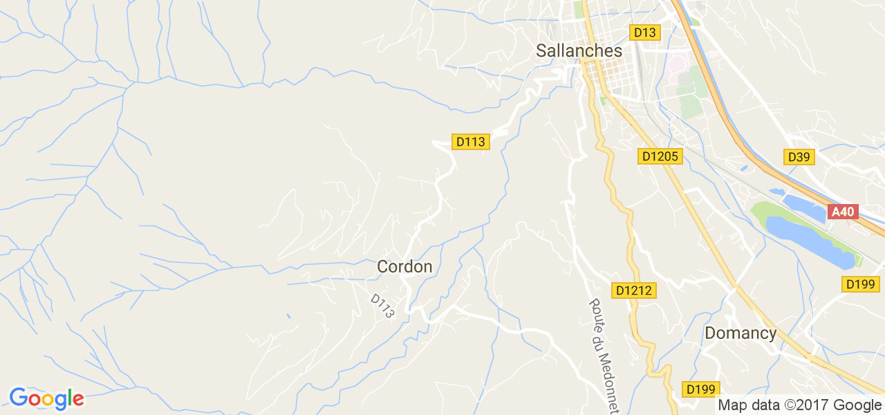 map de la ville de Cordon