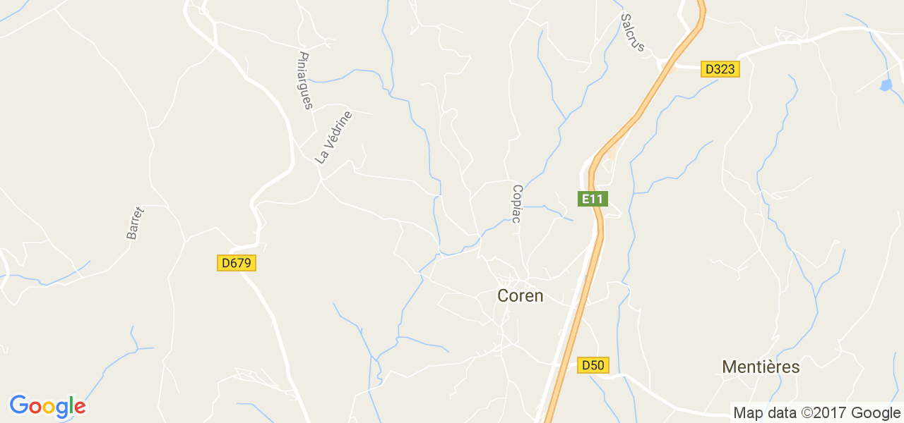 map de la ville de Coren