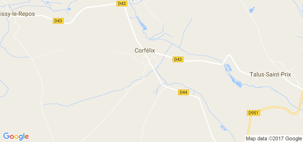 map de la ville de Corfélix