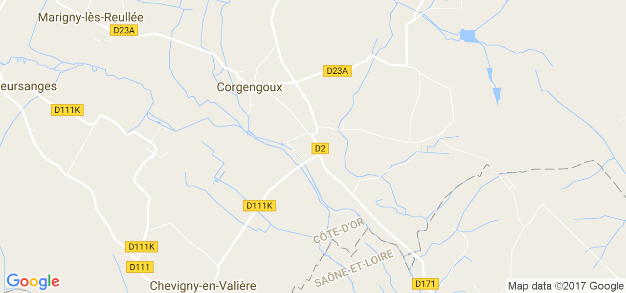 map de la ville de Corgengoux