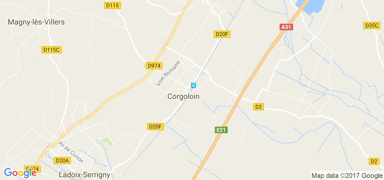 map de la ville de Corgoloin