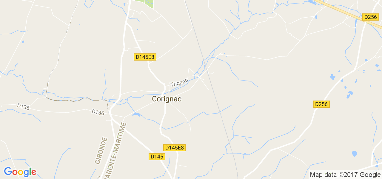 map de la ville de Corignac