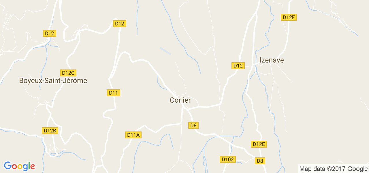 map de la ville de Corlier