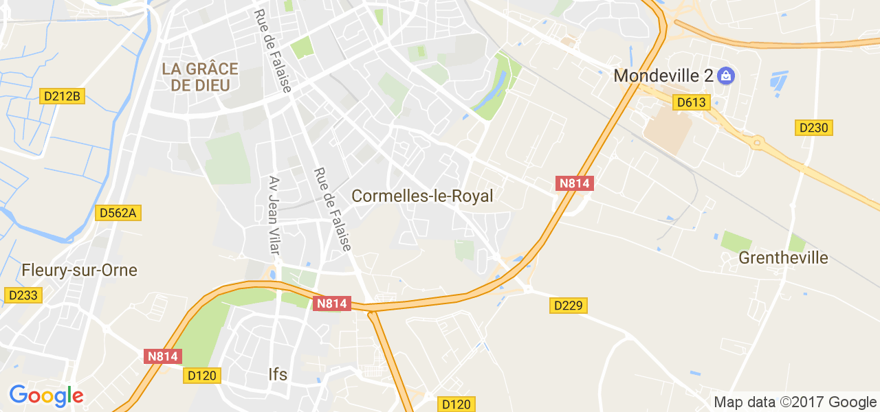 map de la ville de Cormelles-le-Royal