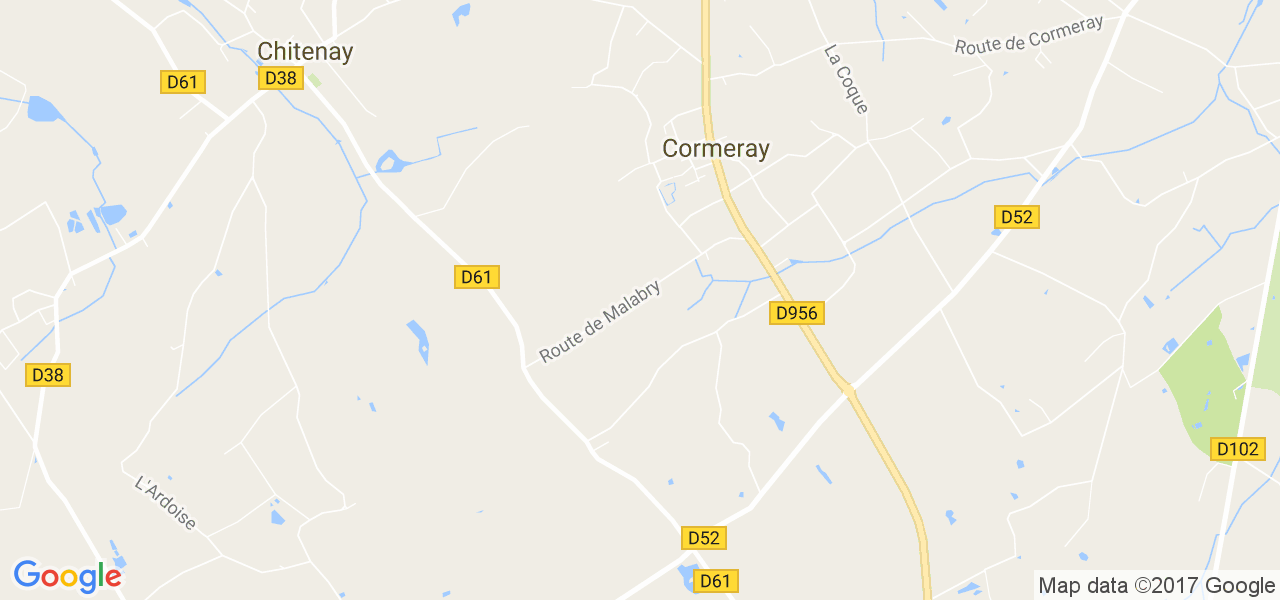 map de la ville de Cormeray