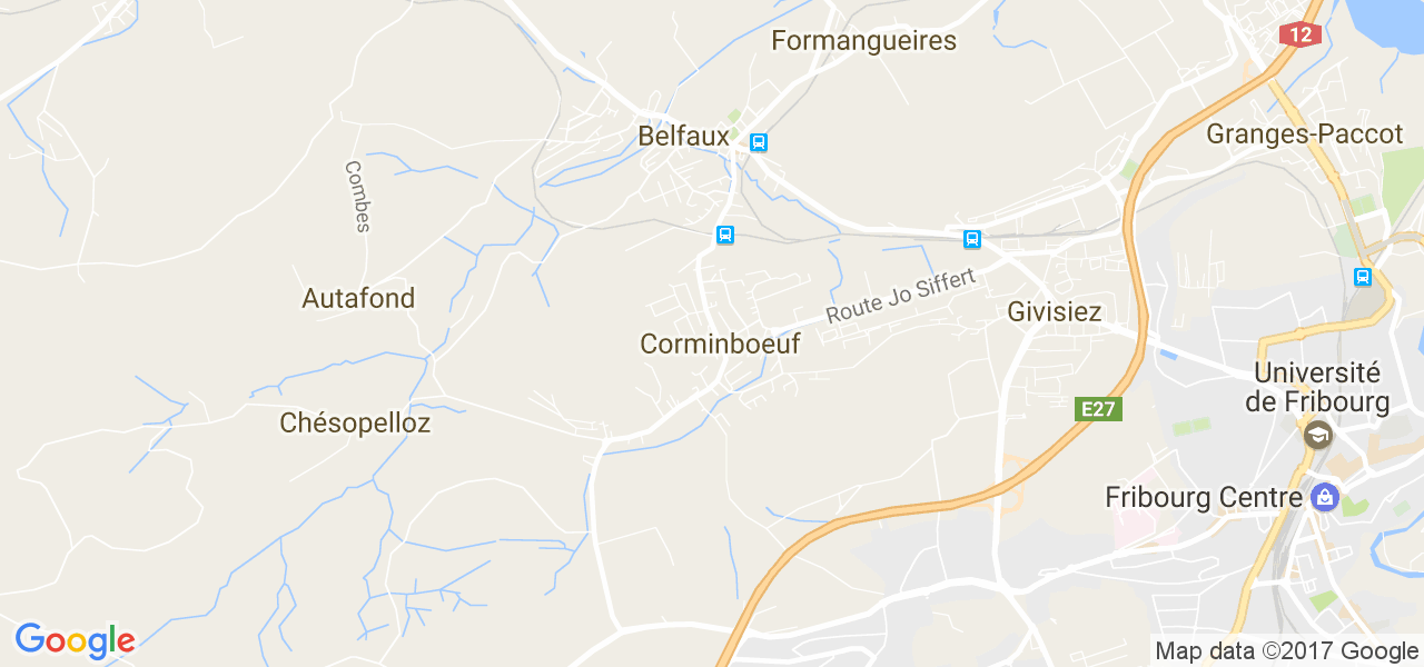 map de la ville de Corminboeuf