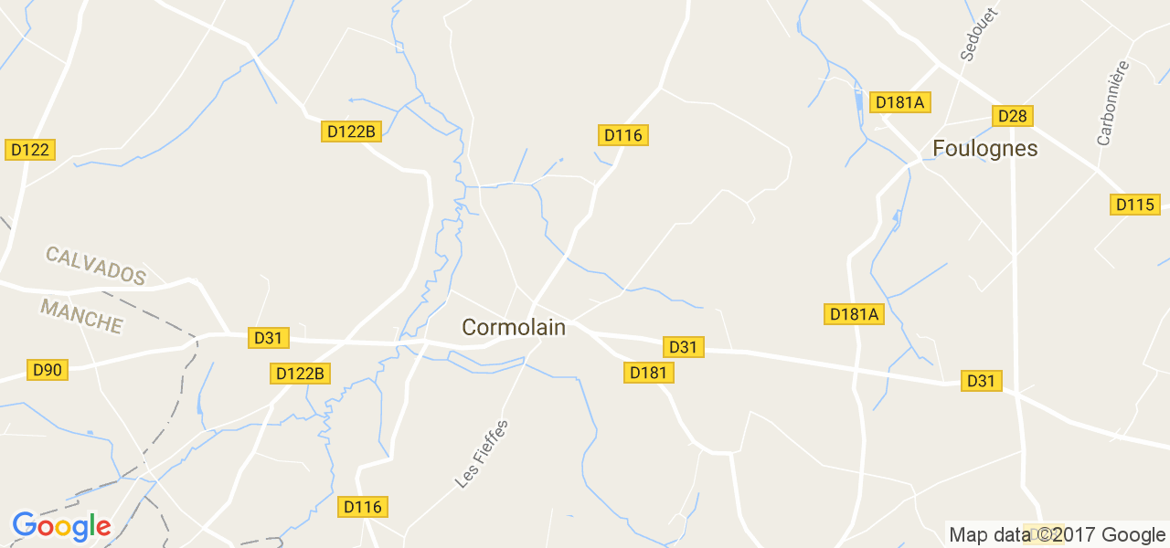 map de la ville de Cormolain