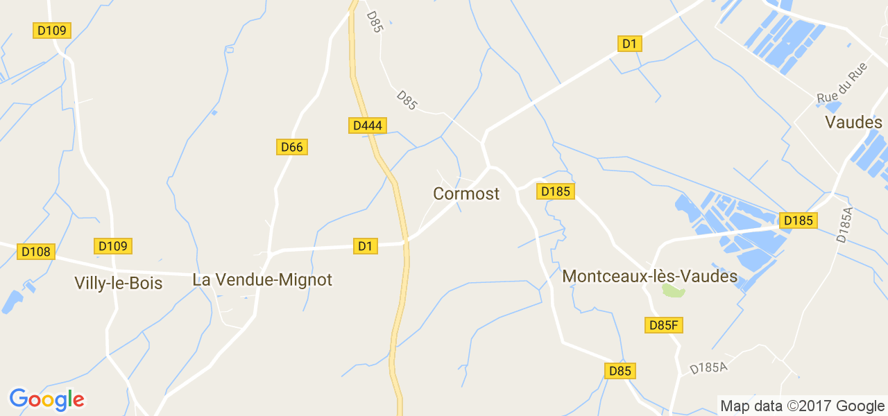 map de la ville de Cormost