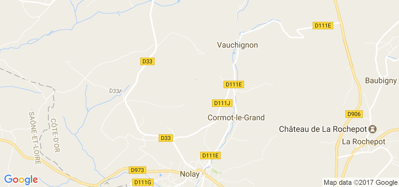 map de la ville de Cormot-le-Grand