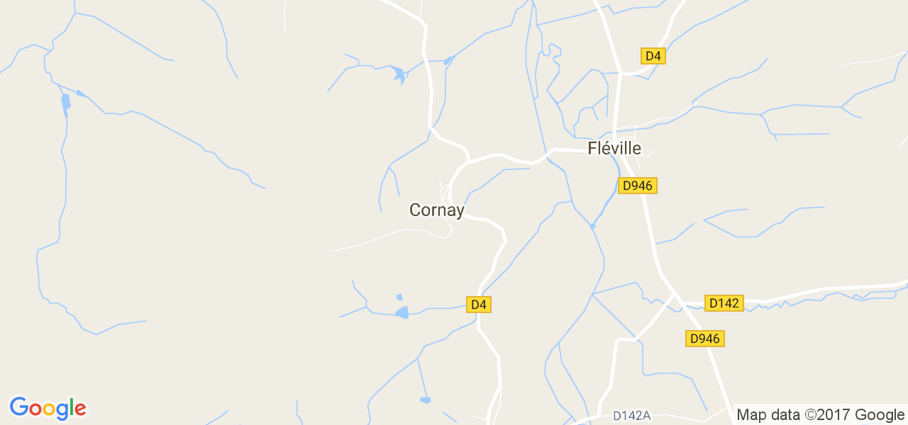 map de la ville de Cornay