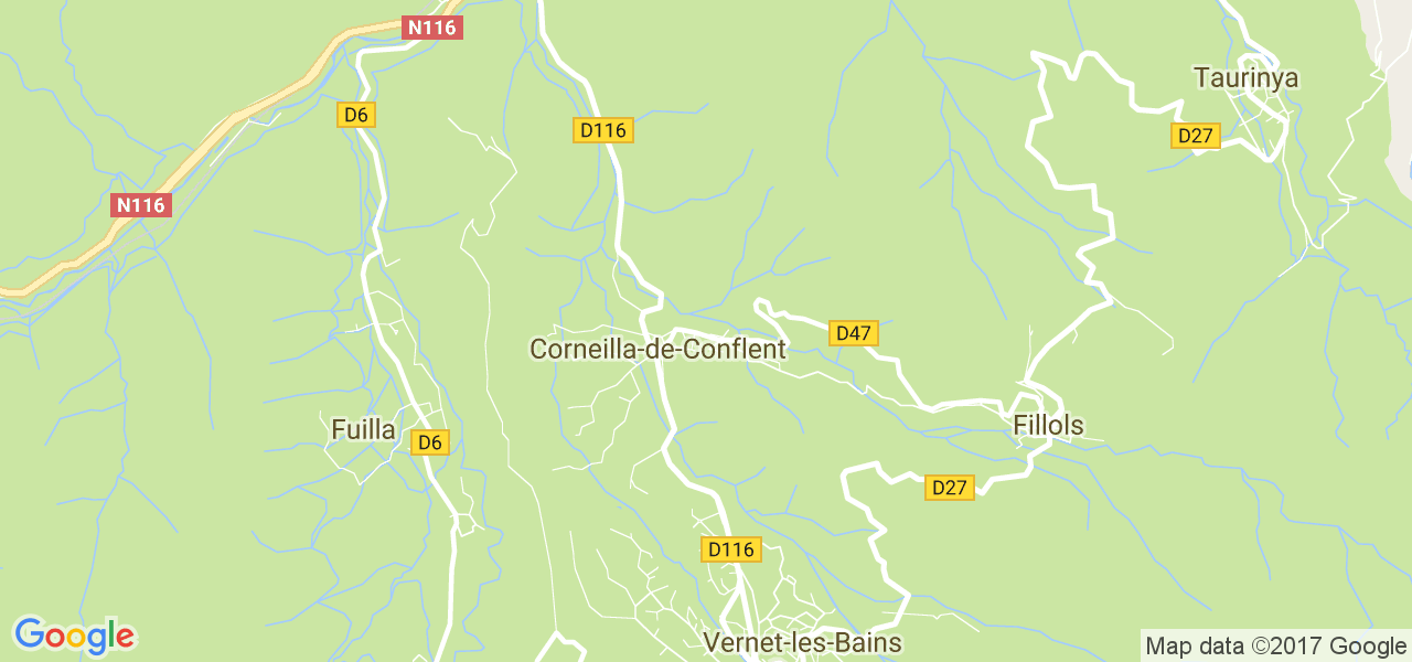 map de la ville de Corneilla-de-Conflent