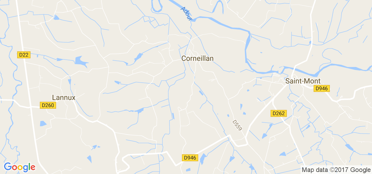 map de la ville de Corneillan