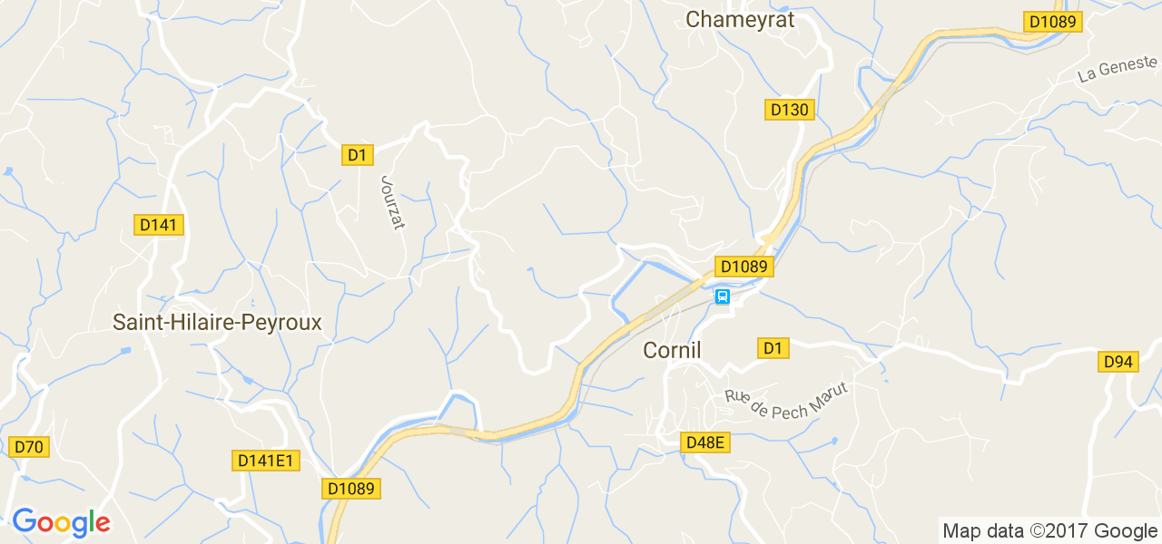 map de la ville de Cornil