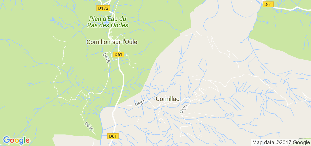 map de la ville de Cornillac