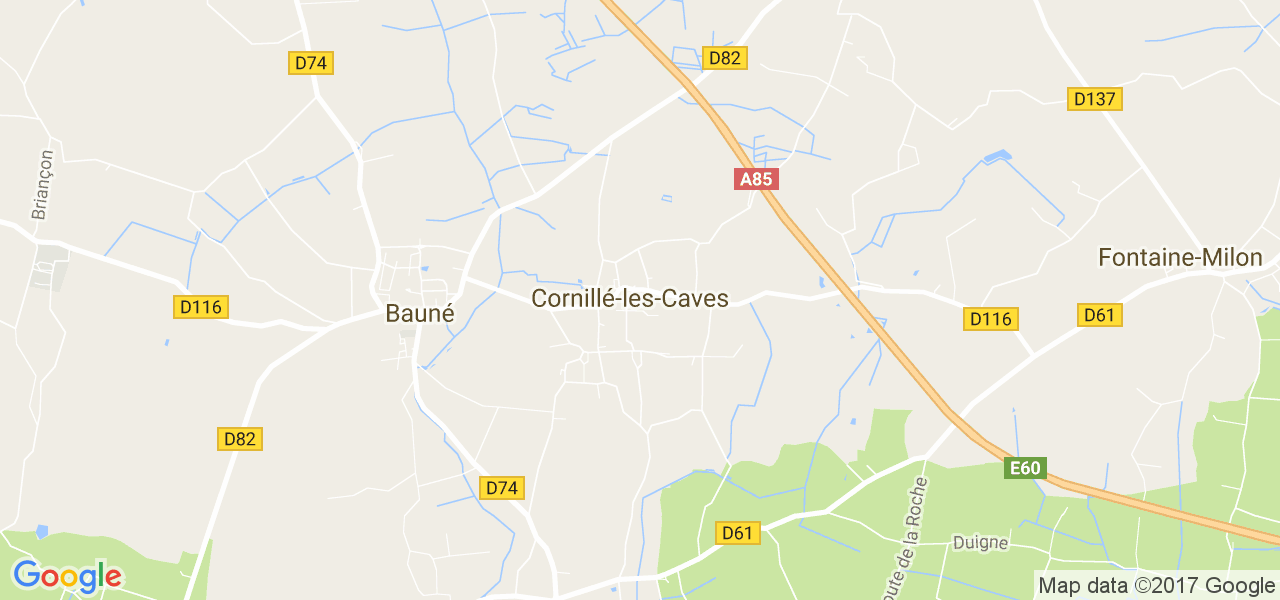 map de la ville de Cornillé-les-Caves