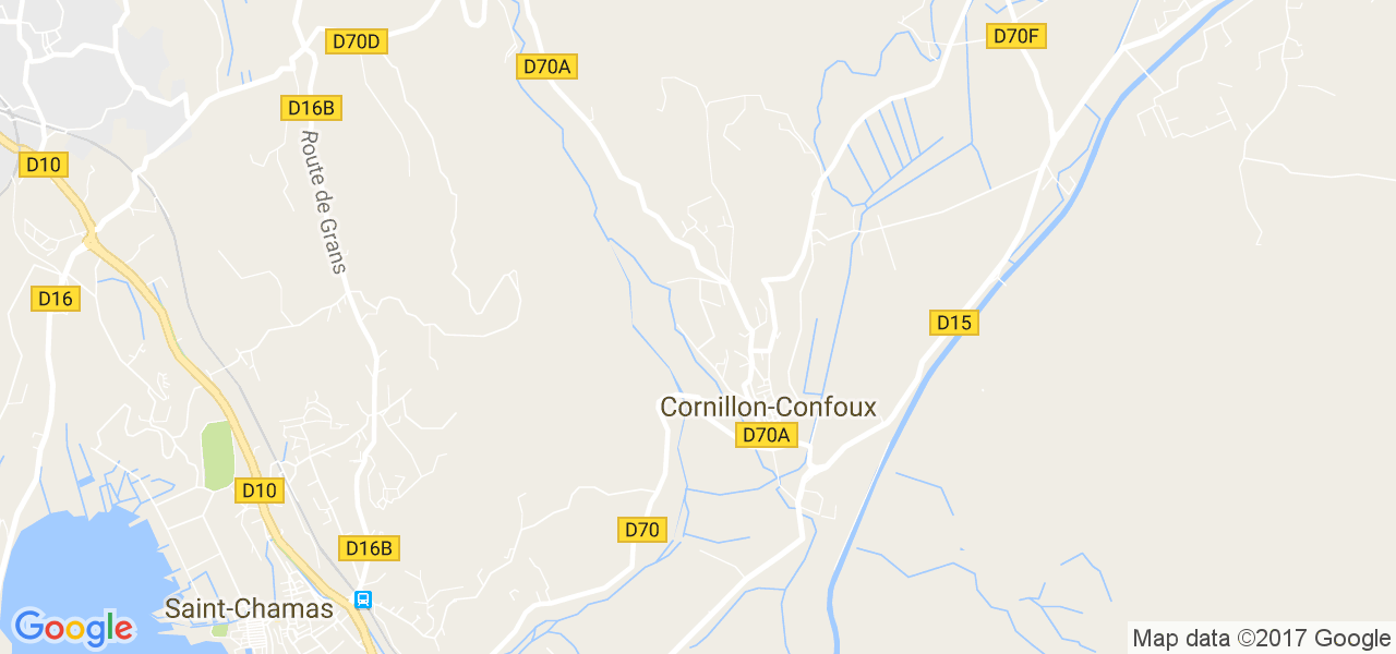 map de la ville de Cornillon-Confoux