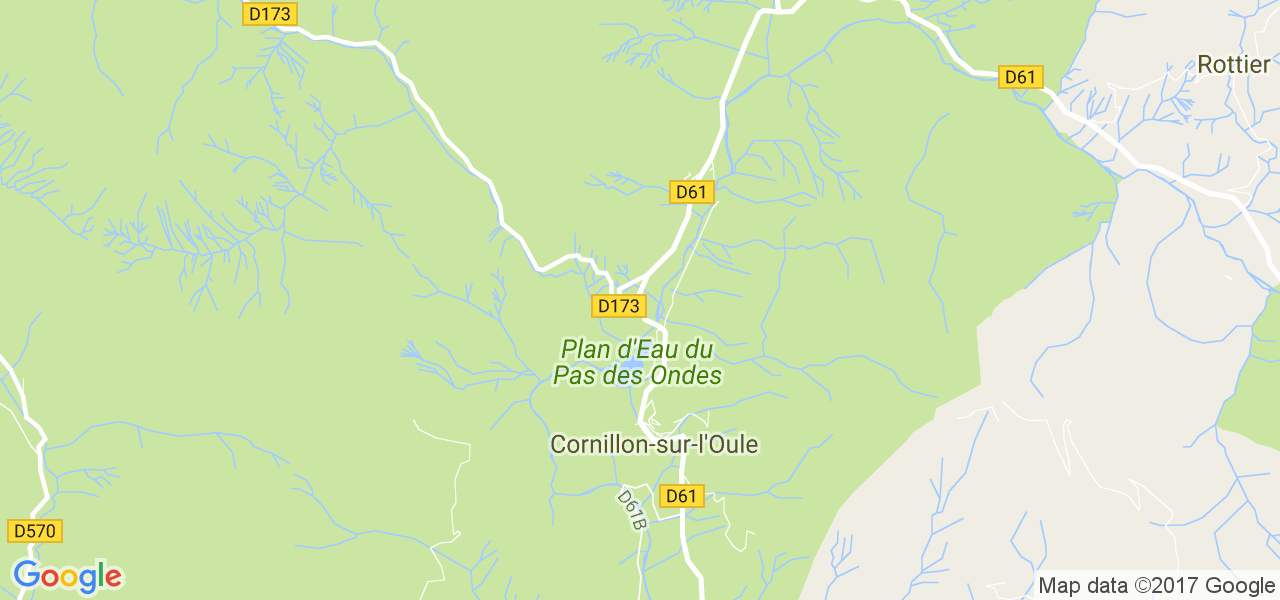 map de la ville de Cornillon-sur-l'Oule