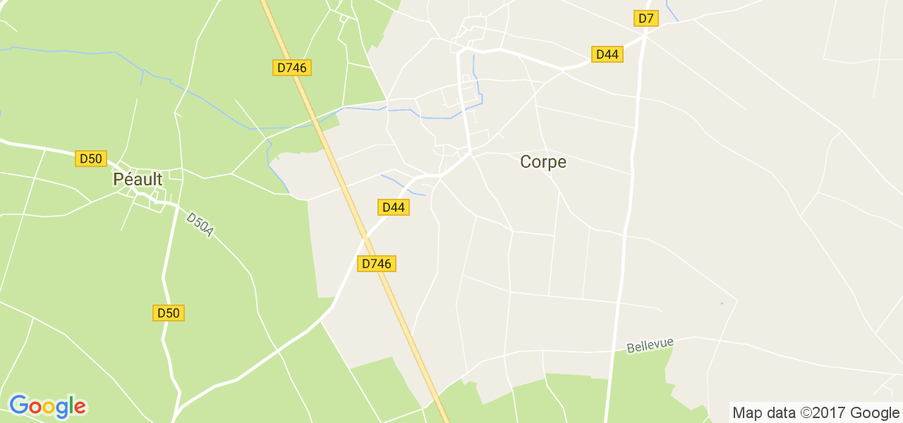 map de la ville de Corpe