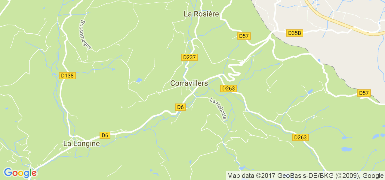 map de la ville de Corravillers