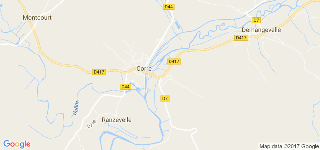 map de la ville de Corre