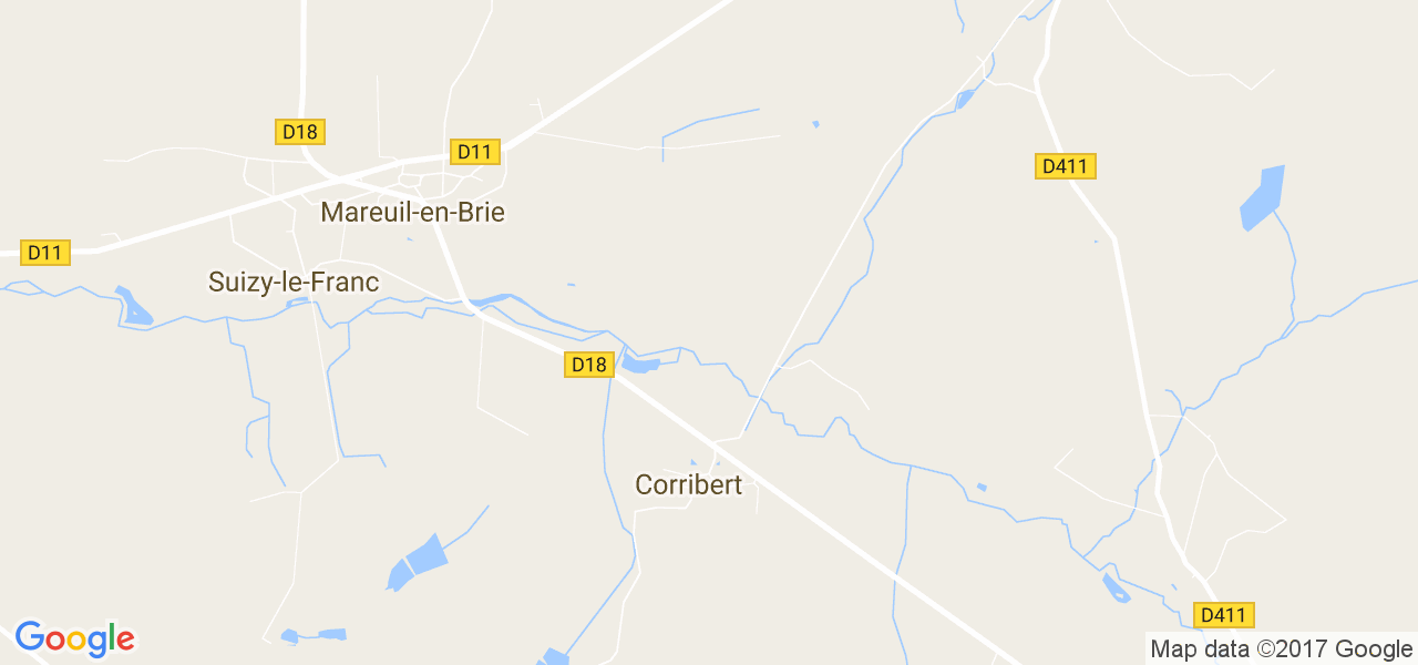 map de la ville de Corribert