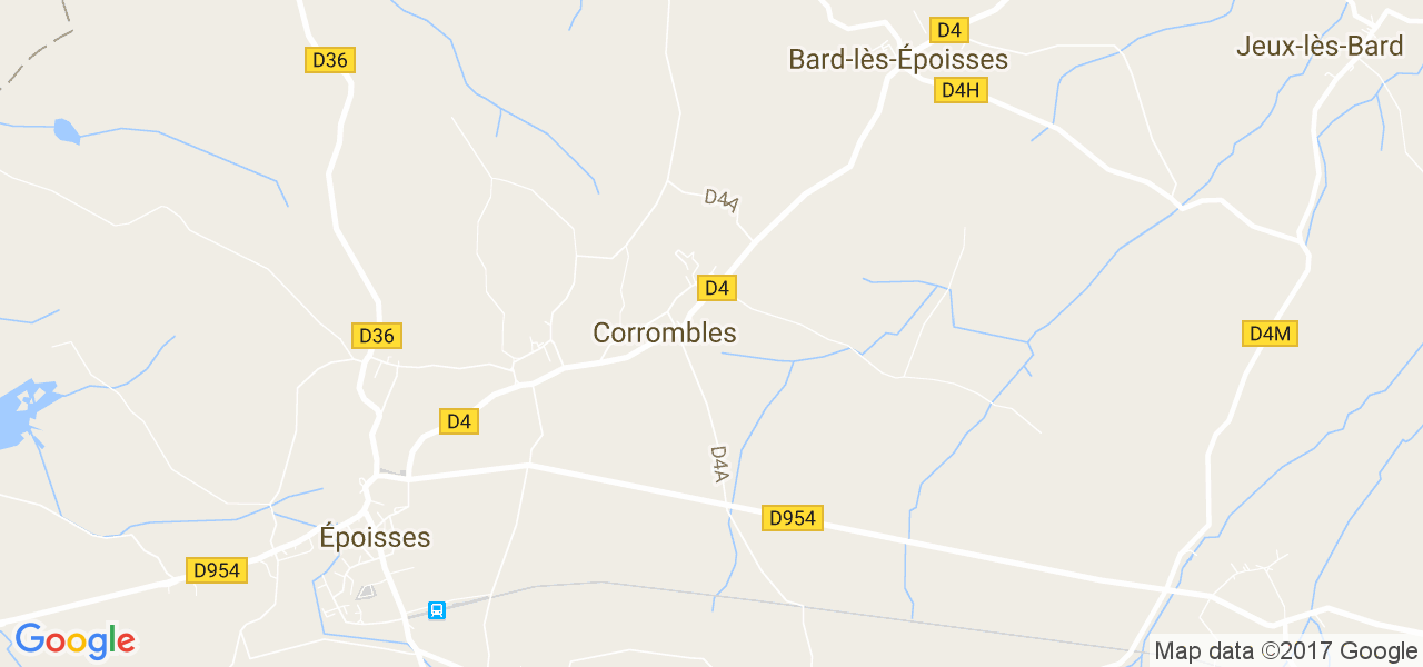 map de la ville de Corrombles