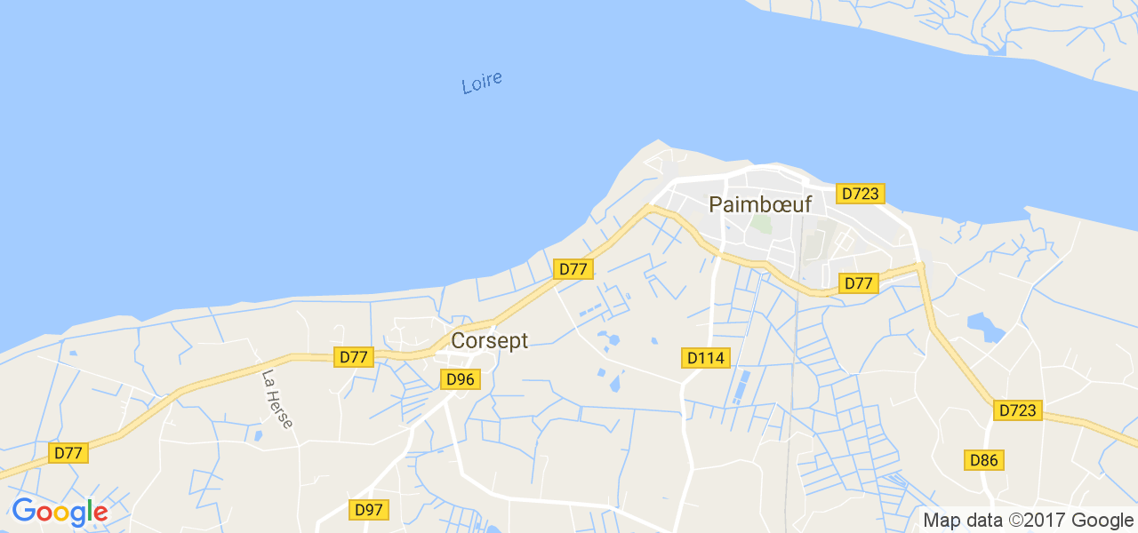 map de la ville de Corsept